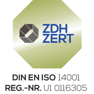DIN EN ISO 14001 Zertifikat – ZDH-ZERT, TMD Service GmbH