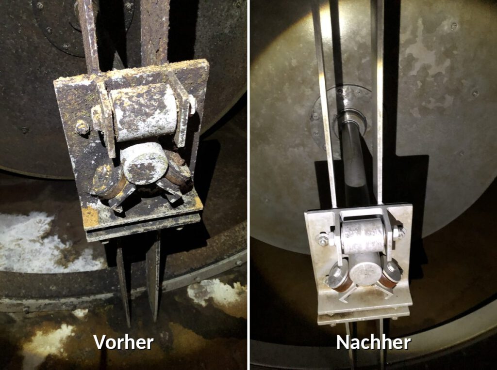 RTO-Ventil vorher und nachher – Einsatz in einem Chemiewerk